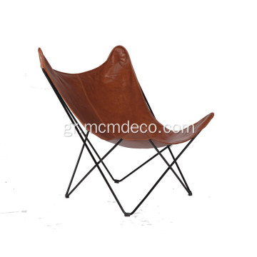 Κομψή καρέκλα σαλόνι με καρέκλα με μεταλλικό πλαίσιο